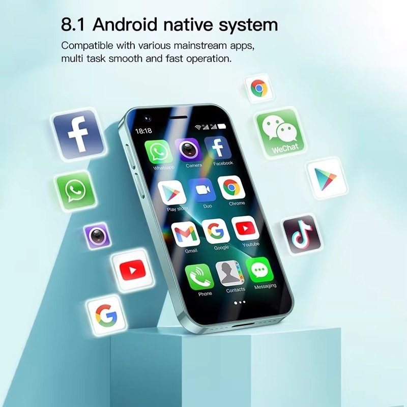 SOYES F8 Pro Max 3.0" Mini Android 8.1 Smartphone 1GB RAM 16GB ROM 2000mAh Facial Recognition Play Store Dual SIM 3G Smart Phone